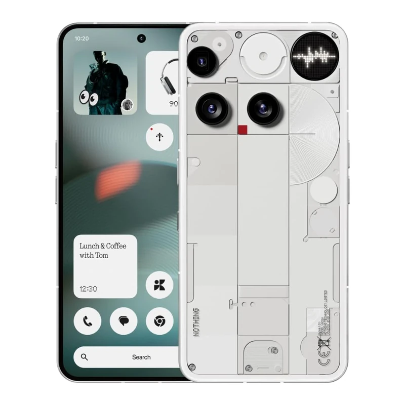 Nothing Phone (3) - Smartphone with 50 MP Triple Rear Camera system, 24 Hour Silicon Carbon Long Lasting Battery, 6.67" 120Hz AMOLED Display and Glyph Matrix, 16GB + 512GB - White