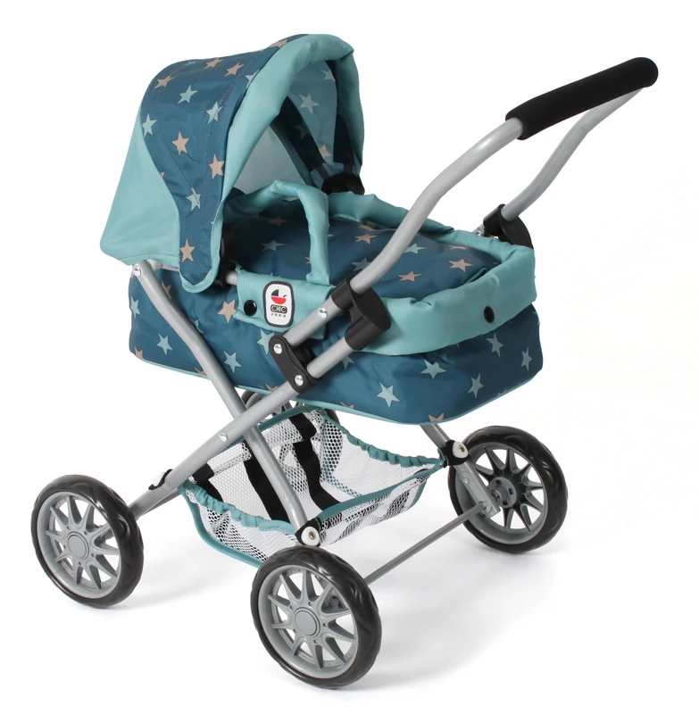 Bayer Chic 2000 Smarty Doll's Pram - Turquoise Stars