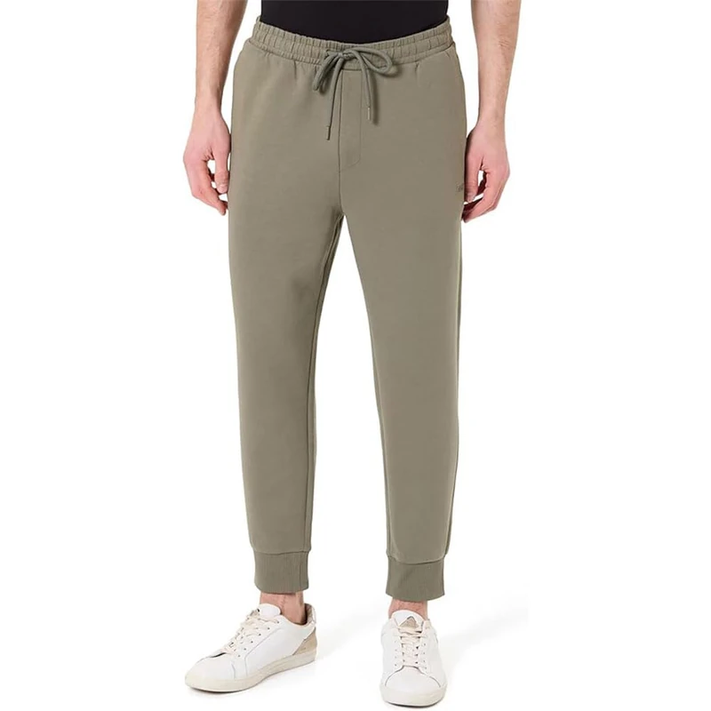 BOSS Men's Hadiko Stretch Cotton Logo Print Jogging Bottoms, Dark Beige 257, XS