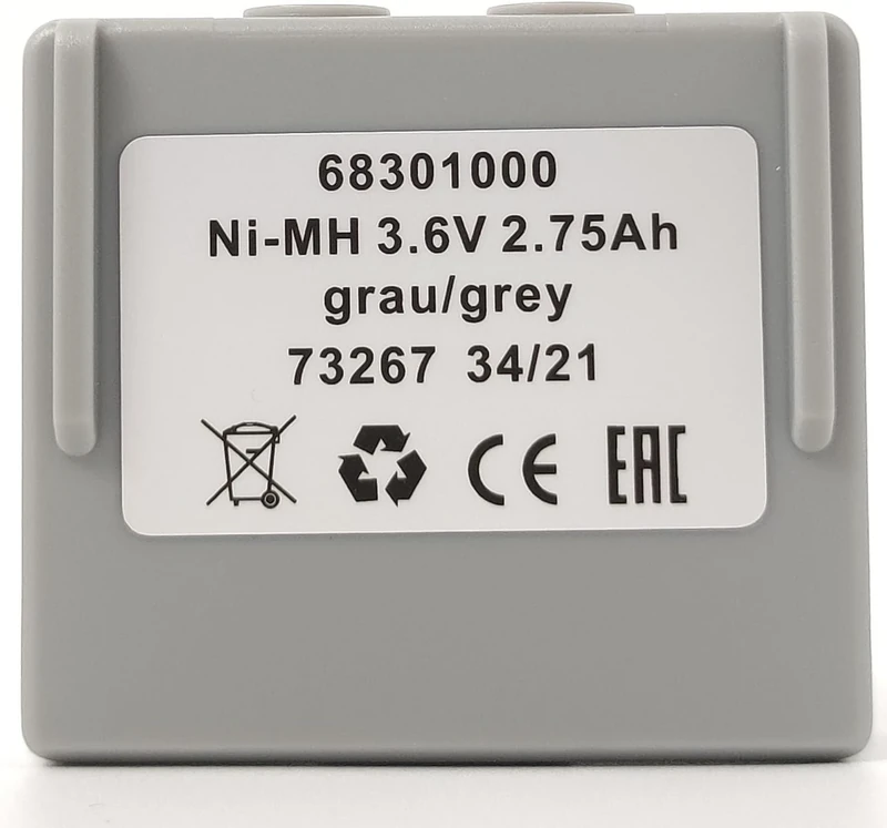1-Pack 68301000 68300900 3.6V 2750mAh Ni-Mh Battery for HETRONIC Remote Control Grey Rechargeable Battery