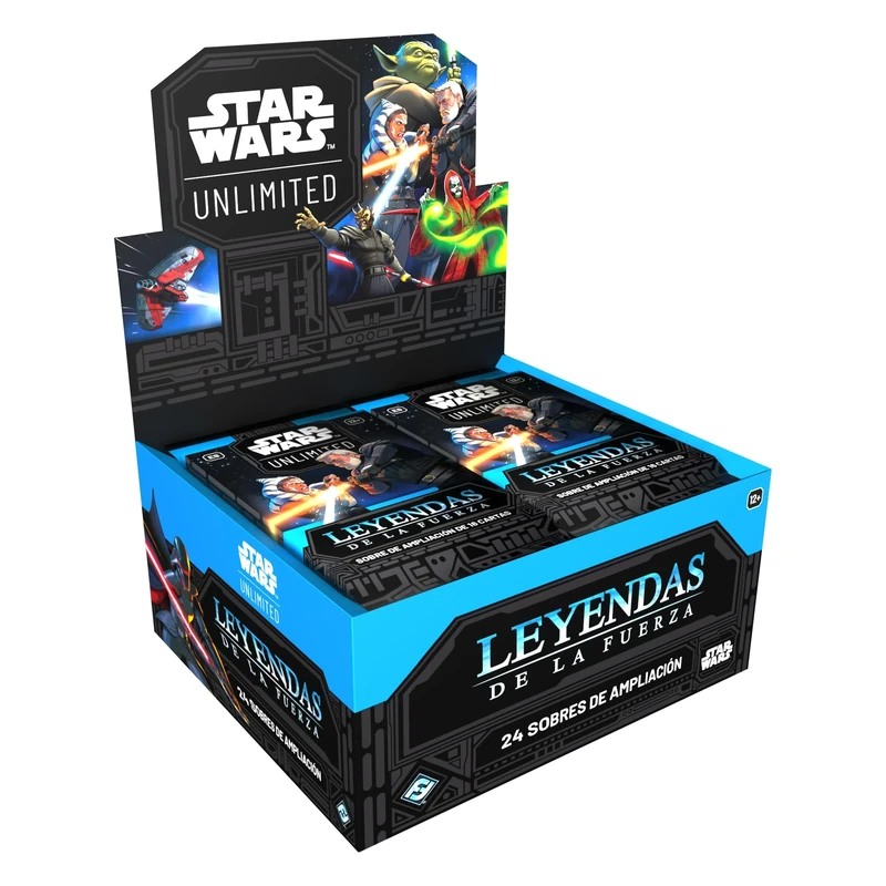 Fantasy Flight Games Asmodee FFG Star Wars Unlimited Legends of the Force Collectible Game, 24 Packs of 16 Cards, TCG Ages 12, for 2 Players, Spanish, Multicolor SWH0502ES