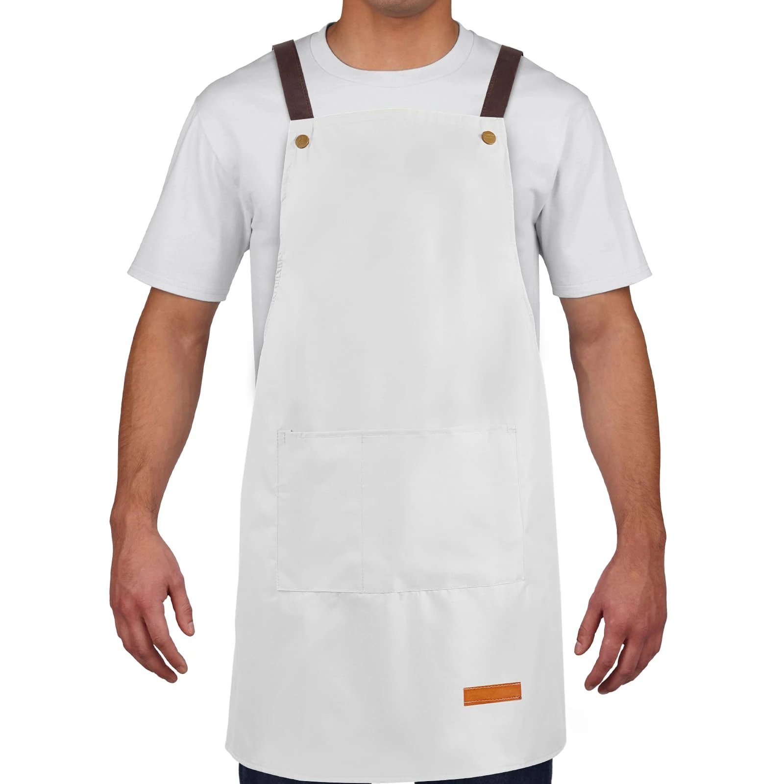 Waterproof Apron for Women Men, Chef Apron with 2 Pockets for Kitchen Cooking, Baking, BBQ