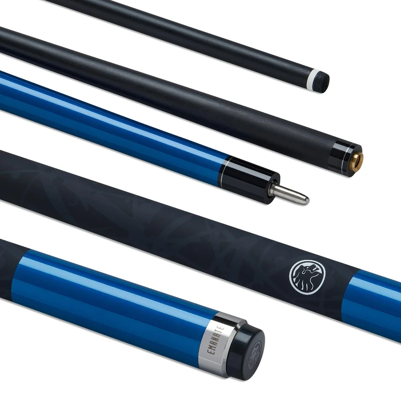 POWERGLIDE One 2-Piece Pool Cue Stick | Emanate | Carbon Fibre & Fibreglass | Ultra Smooth Gloss Matte Grip | Full Size 58" | 13 mm Tip