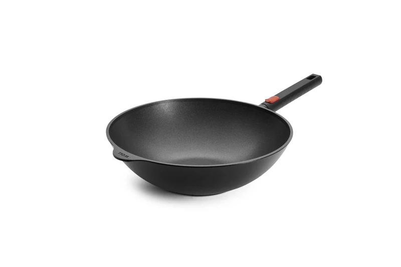 Woll Eco Logic QXR Wok and Stirring Pan Inductive Diameter 32 cm Height 10 cm with Removable Handle Suitable for All Hob Types PFAS-Free Non-Stick Coating Cast Aluminium