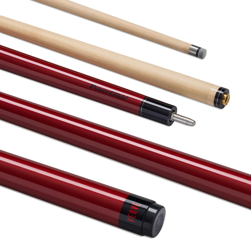 POWERGLIDE One 2-Piece Pool Cue Stick | Verve | Carbon Fibre & Fibreglass | Ultra Smooth Gloss Butt | Full Size 57" | 10 mm Tip