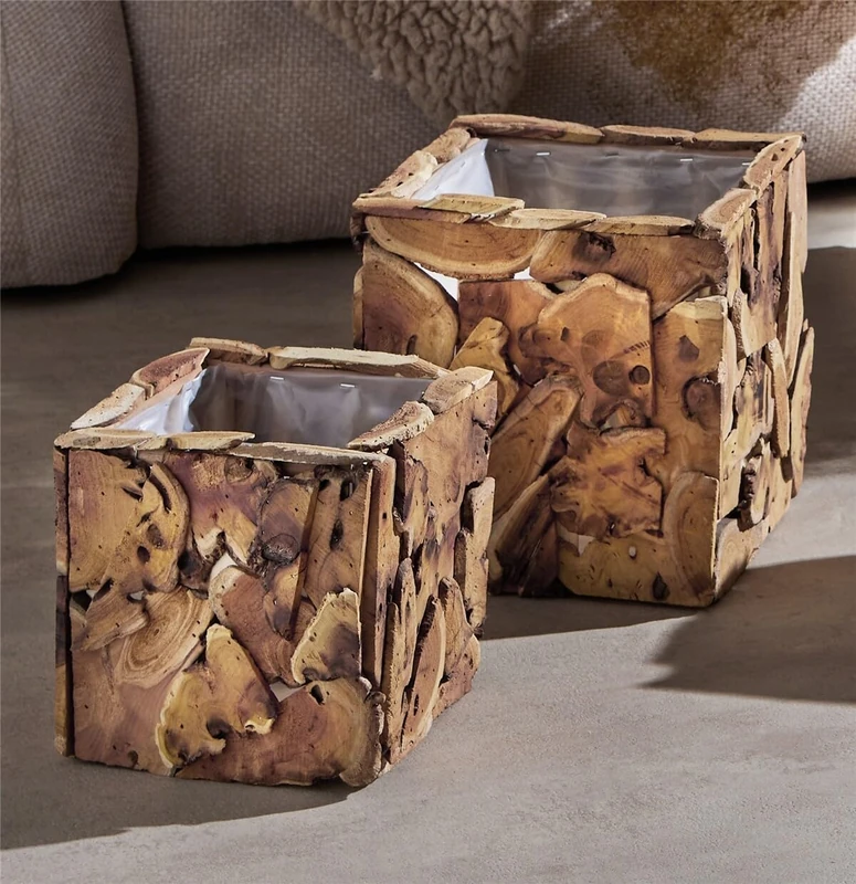 Cuadrado Madera Center 25 cm S/2 25 x 25 x 25 cm
