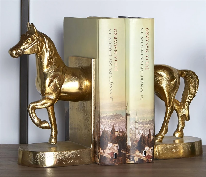 SUJETALIIBROS ALUM. Gold Cabal S/2 24 x 10 x 23 cm - Image 1