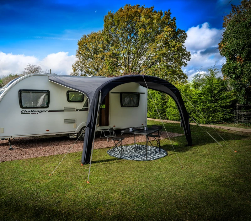 Maypole Stratford Pro Air Sun Canopy for Caravans & Motorhomes, Zip On Walls