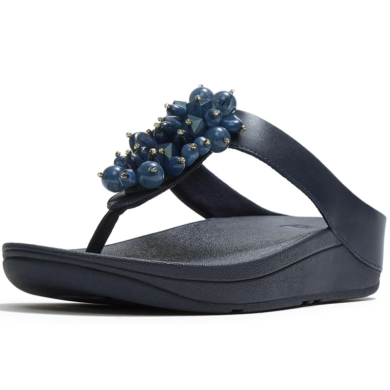 Fitflop FINO BEAD-CLUSTER TOE-POST SANDALS - Image 1