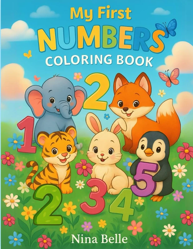 My First Numbers Coloring Book: "Learn to Count from 1 to 10 — A Fun Coloring Book for Ages 3-5" (Color & Learn with Nina Belle)