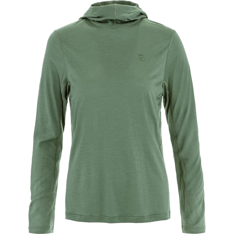 FJALLRAVEN Abisko Wool Hoodie W Patina Green
