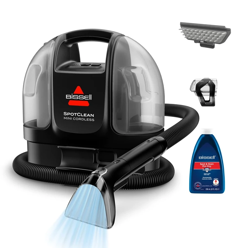 BISSELL SpotClean Mini Cordless Carpet Cleaner, Portable Spot Washer, Perfect for Quick Cleanups, Compact & Lightweight Machine, On the Go Stain Remover for Cars, Boats, Sofa, Rugs & More, 40652