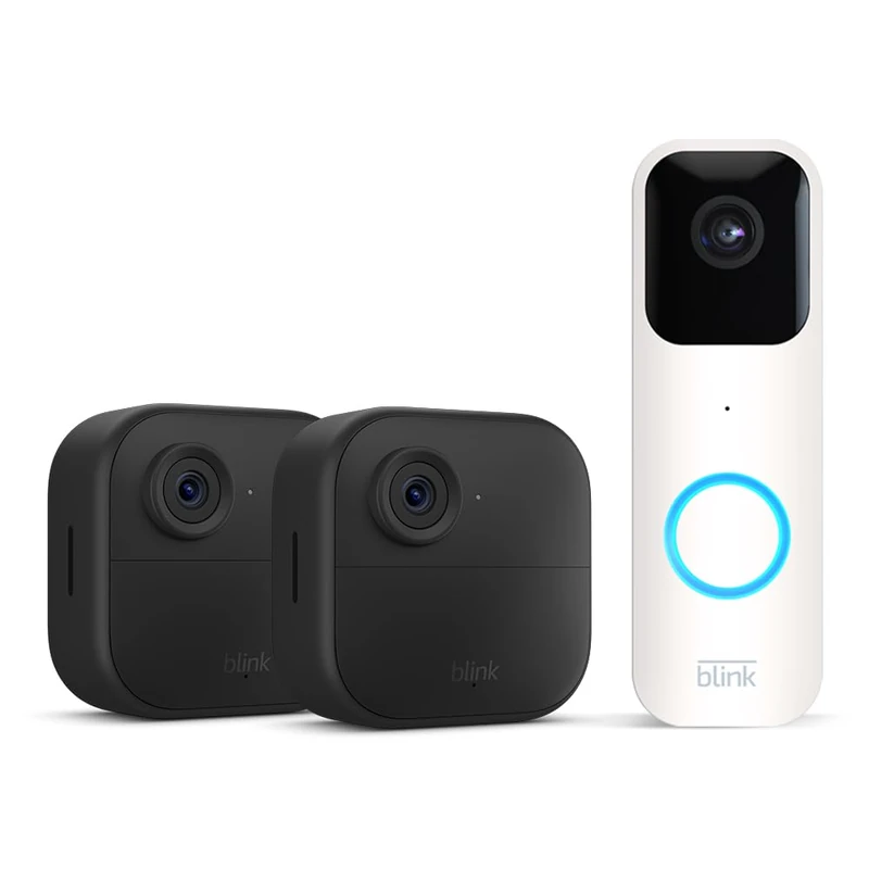 New Blink camera (Outdoor 4) + Blink doorbell (White) | Newest model | Wireless HD smart security camera, two-year battery life, enhanced motion detection, works with Alexa | 2-Camera System
