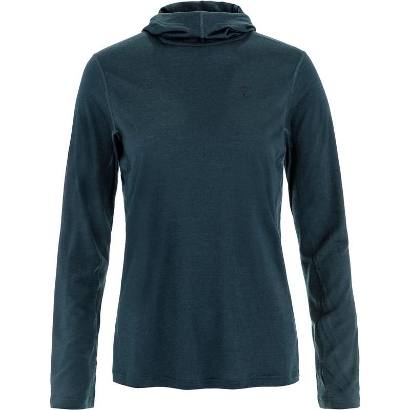 FJALLRAVEN Abisko Wool Hoodie W Dark Navy