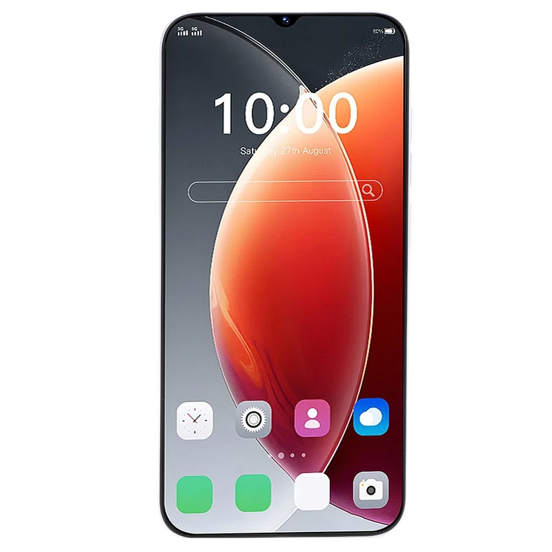 Plyisty Ultra Thin Smartphone, At the Front with 8 MP Dual Cameras Smartphone 1440x3200 Resolution for Everyday Use (White)