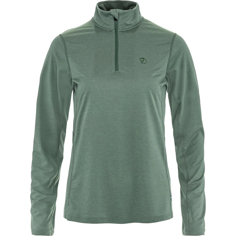 FJALLRAVEN Abisko Day Hike Half Zip W Patina Green