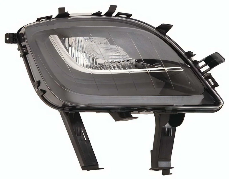 PROPOSTEONLINE Replacement Headlights Made for Opel Astra J from 2010 to 2015 Front Right with Fog Effect Black Parable 13264642