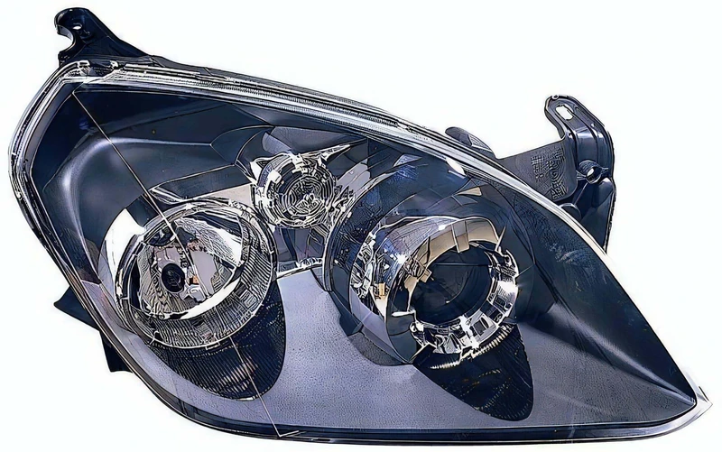 PROPOSTEONLINE Headlight made for Opel Tigra Sport 2004> Right H1 halogen prepared for electric adjustment Black Parable 93164836