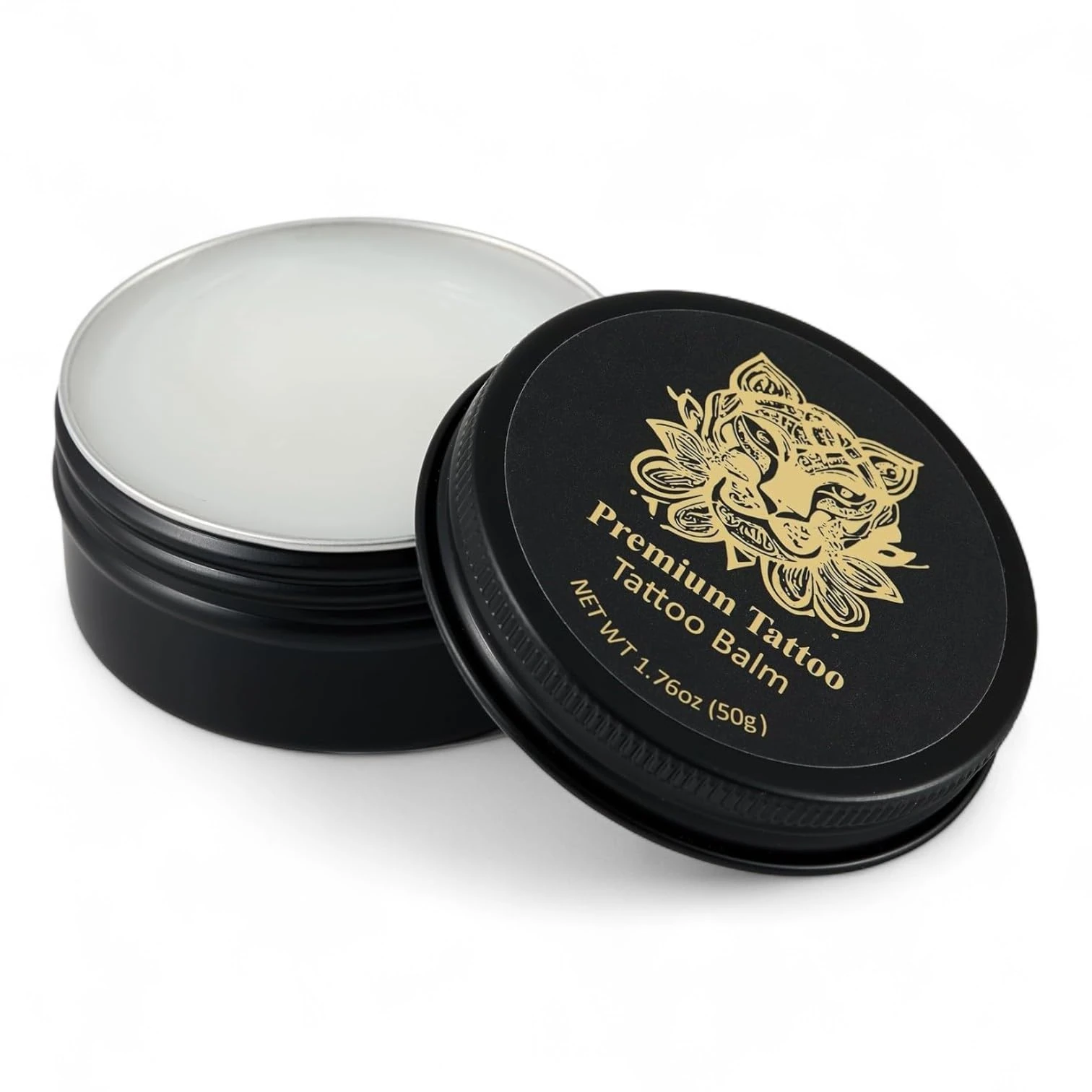 Premium Tattoo Balm 50g – Natural Tattoo Aftercare Cream & Healing Ointment – Revives Old Ink, Soothes & Heals New Tattoos – Shea Butter, Jojoba & Coconut – Vegan Tattoo Moisturiser