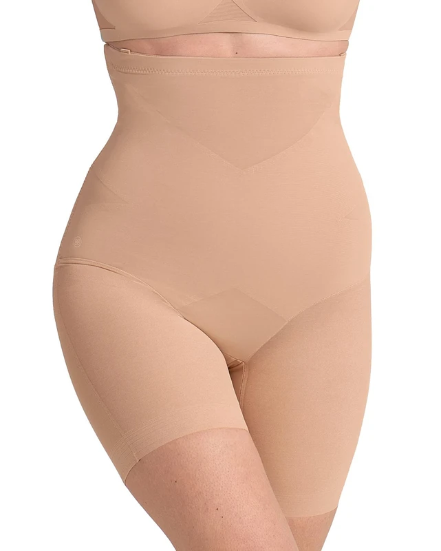 HONEYLOVE Shapewear for Women - SuperPower Shorts High Compression - Tummy Control Underwear, Sand, M
