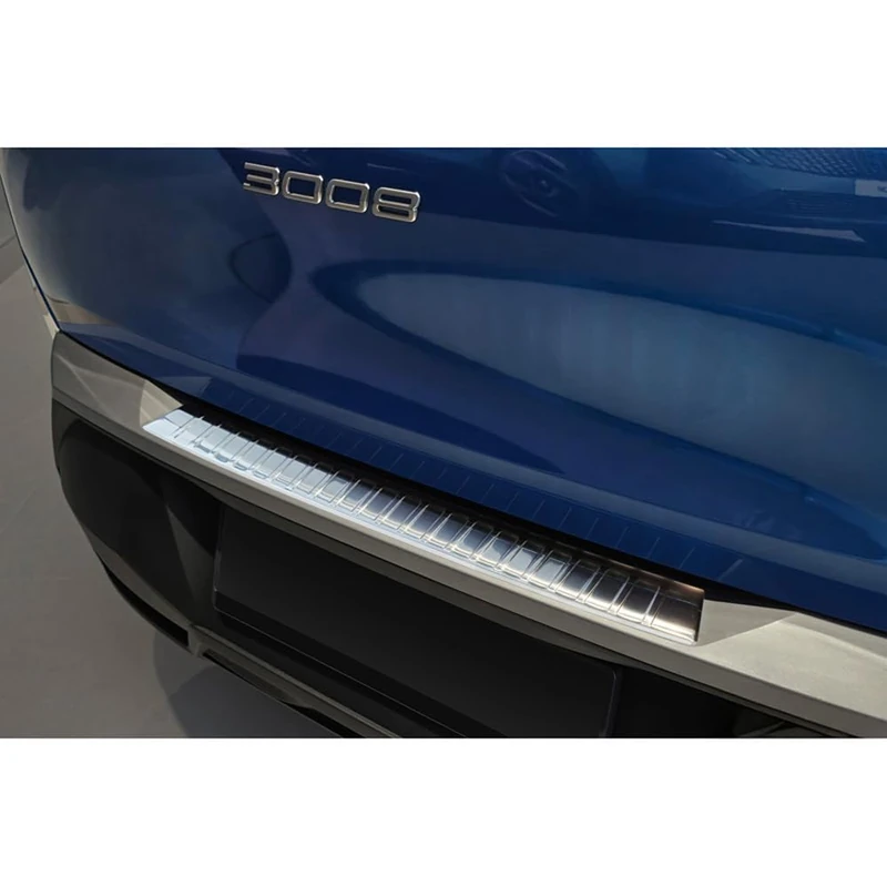 Avisa Stainless Steel Rear bumper protector compatible with Peugeot 3008 III 2024- 'Ribs'
