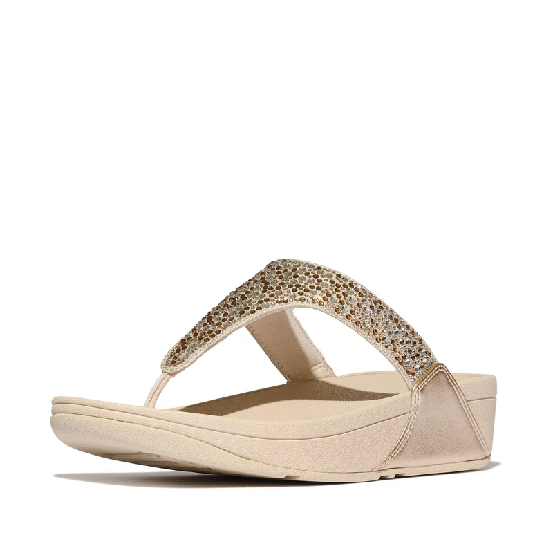 Fitflop LULU CRYSTAL-MIX METALLIC TOE-POST SANDALS