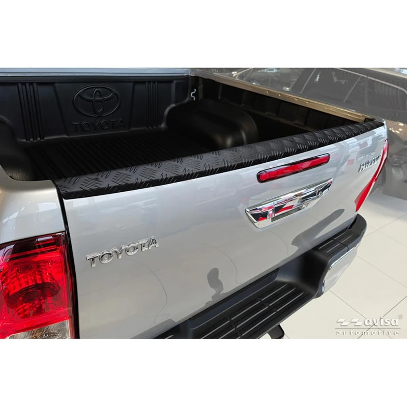 Avisa Aluminium Tailgate protector compatible with Toyota Hilux VIII Facelift 2020- - Black