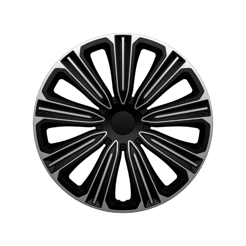 J-Tec Set wheel covers Rosso 15-inch silver/black