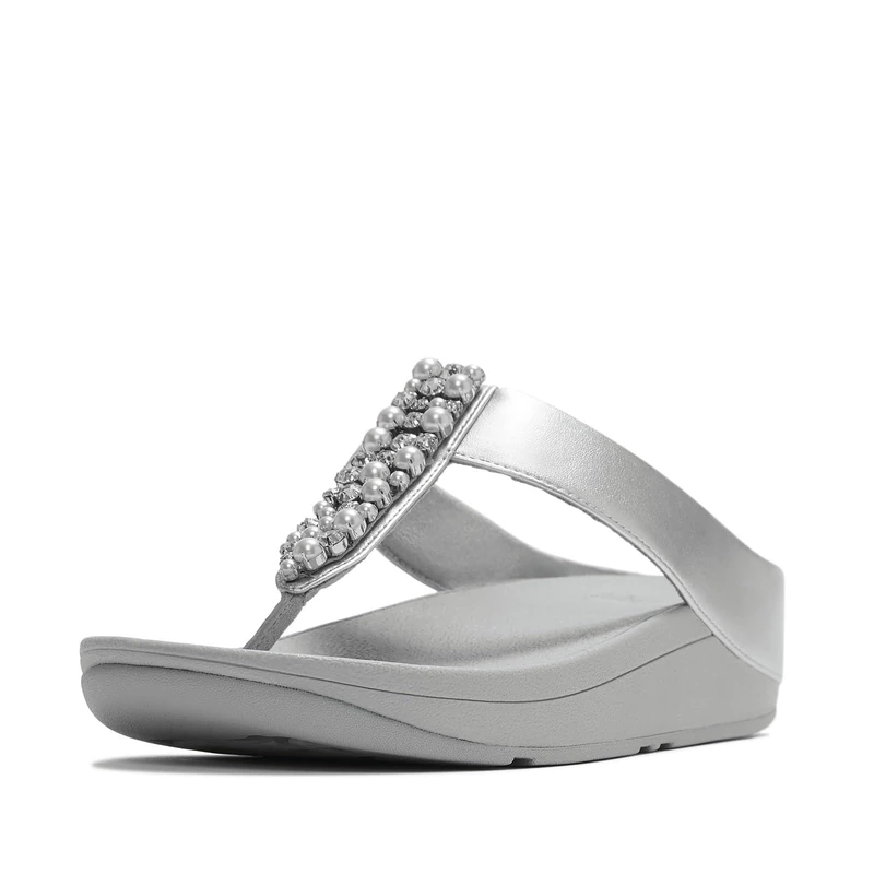 Fitflop FINO PEARLS-AND-CRYSTAL TOE-POST SANDALS