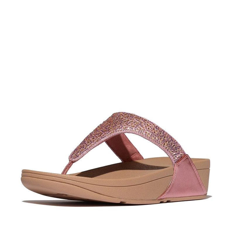 Fitflop LULU CRYSTAL-MIX METALLIC TOE-POST SANDALS