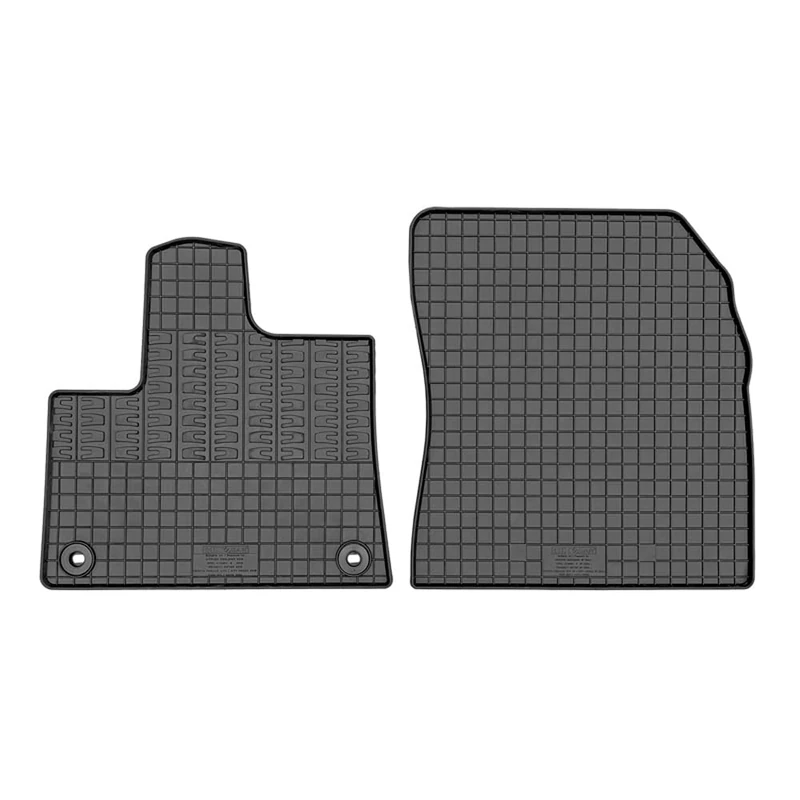 CIKCar Set of Rubber Mats Compatible with Citroën e-Berlingo & Opel Combo-e & Peugeot e-Rifter/e-Partner & Toyota Proace City/Verso EV 2024- (2-Piece + Mounting System)