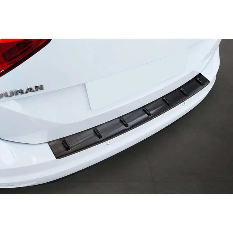Avisa Black Stainless Steel Rear bumper protector compatible with Volkswagen Touran III 2015- incl. R-Line 'STRONG EDITION'