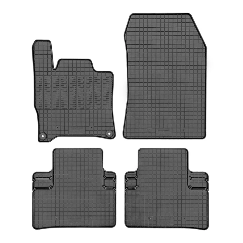 CIKCar Set of Rubber Mats Compatible with Peugeot 408 MHEV 2023- & 308 III HB/SW MHEV 2021- & Citroën DS4 MHEV 2021- & Opel Astra L HB/ST MHEV 2022- (4-Piece + Mounting System) - Image 1
