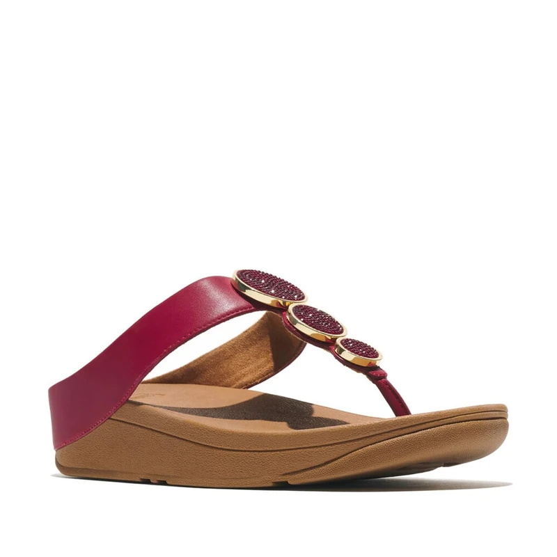 Fitflop Halo Bead-Circle Metallic Toe-Post Sandals
