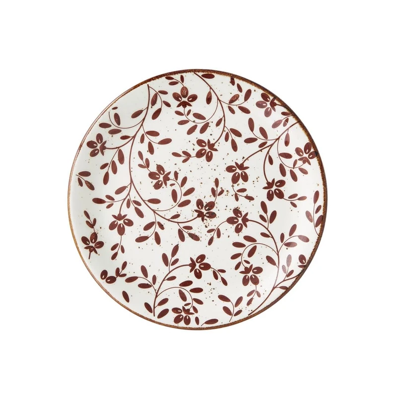 Steelite Impressions Flora Brown Coupe Plate 8inch / 20.3cm, Pack of 12