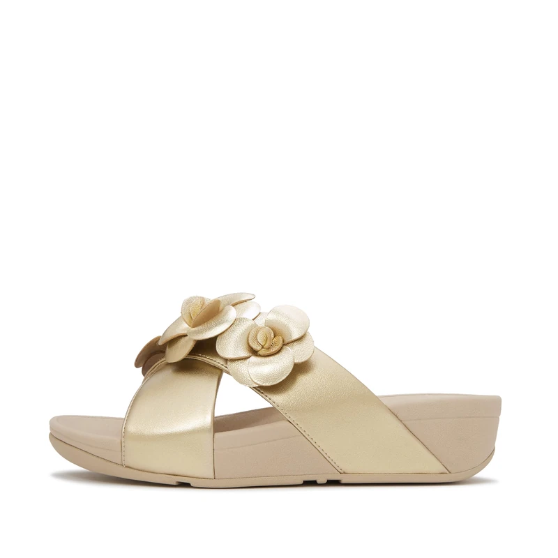Fitflop LULU FLOWER CROSS SLIDES