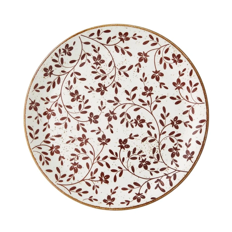 Steelite Impressions Flora Brown Coupe Plate 11inch / 28cm, Pack of 12