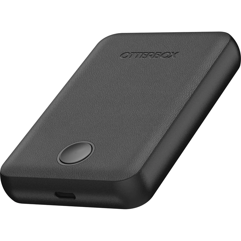 OtterBox Wireless Power Bank for MagSafe, Slim Portable Charger with USB-C to USB-C cable included, LED Indicator, 5,000 mAh Durable Design for iPhone, Black