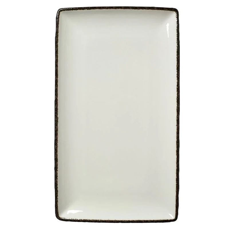 Steelite Charcoal Dapple Rectangle Three Tray 32 x 19cm, Case of 6