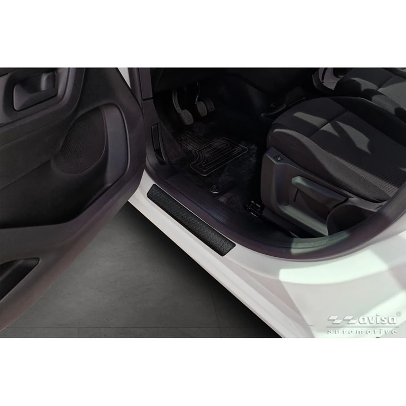 Alu door sill protectors compatible with Proace Verso II 16-/ City/City Verso 19- & Combo-E Life & Partner III/Rifter & Berlingo III incl. Multispace 18-/Berlingo XL 22- - 2-pieces - Image 1