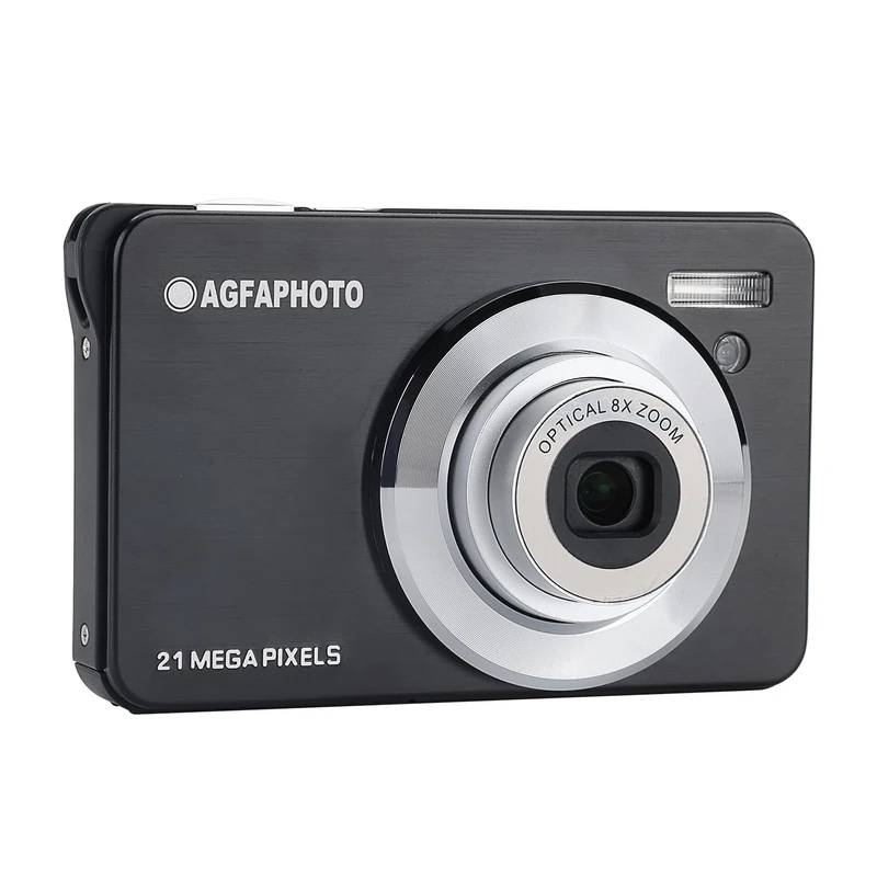 AGFA Photo Realishot DC8300 - Compact Digital Camera, 18MP, Full HD Video, 2.7'' LCD Screen, 8X Optical Zoom, Lithium Battery - Black
