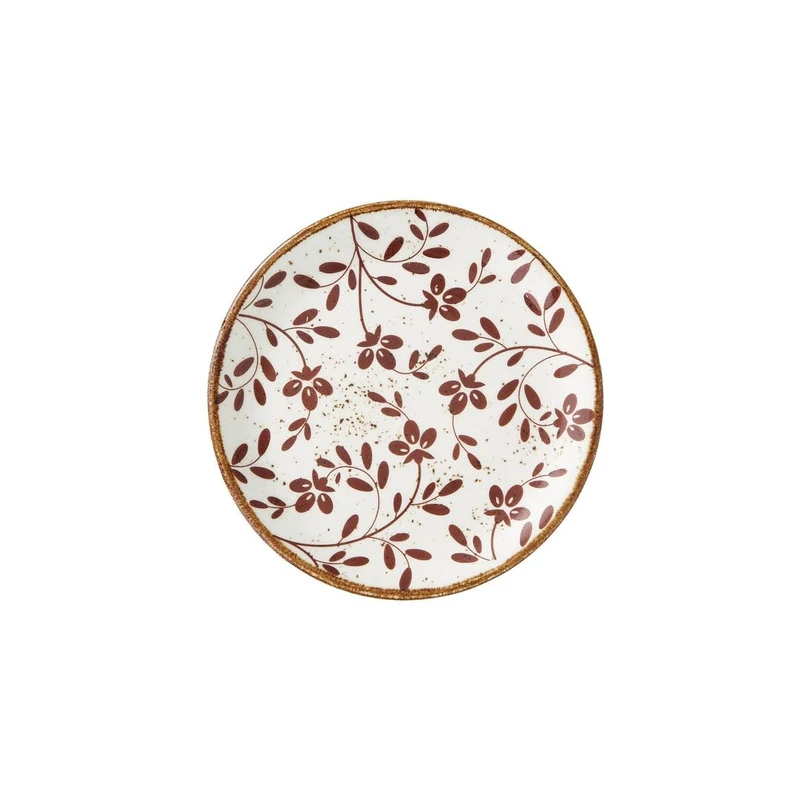 Steelite Impressions Flora Brown Coupe Plate 6inch / 15.3cm, Pack of 12