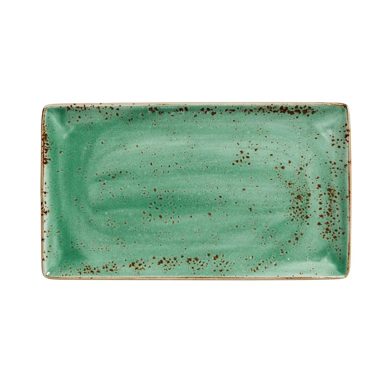 Steelite Craft Aqua Rectangle Three Plates 32 x 19cm, Case of 6