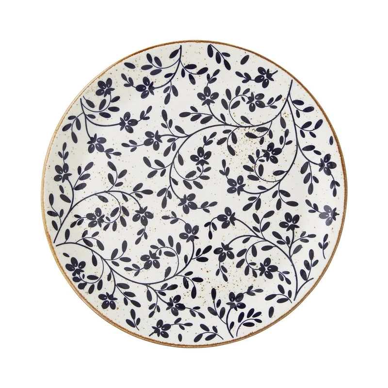 Steelite Impressions Flora Blue Coupe Plate 11inch / 28cm, Pack of 12
