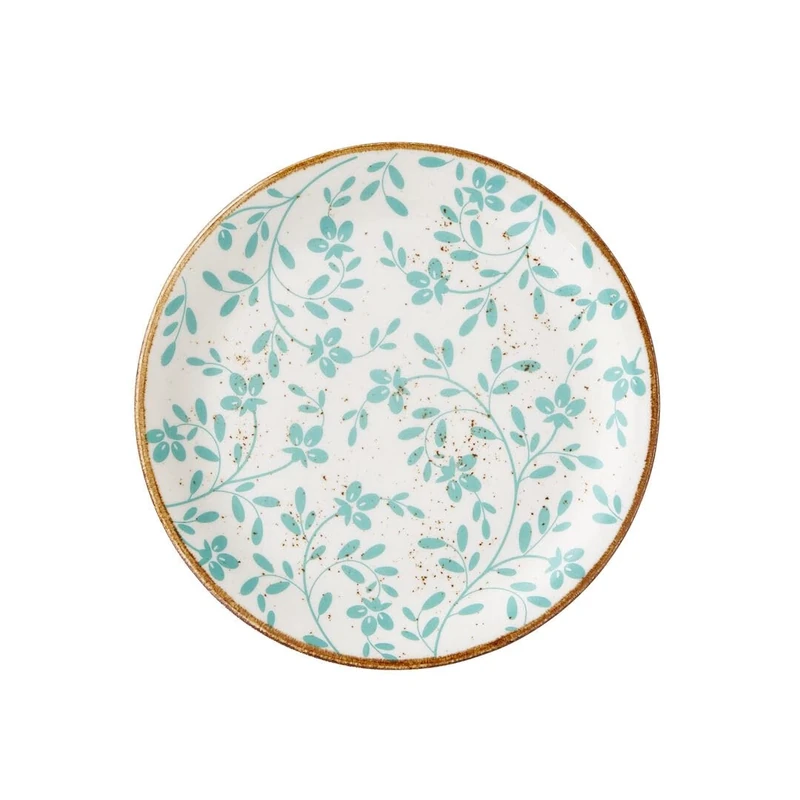 Steelite Impressions Flora Aqua Coupe Plate 8inch / 20.3cm, Pack of 12