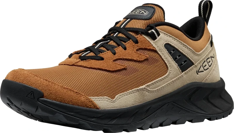 KEEN Men's Hightrail Low Height Durable Lightweight Breathable Leather Waterproof Hiking Shoes, Chipmunk/Safari, 9