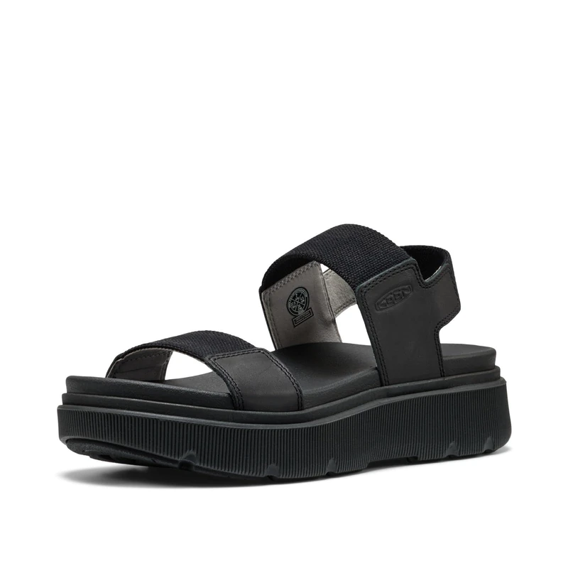 KEEN Women's Elle Mila Backstrap Comfortable Easy On Supportive Lightweight Sandals, Black/Black, 7.5