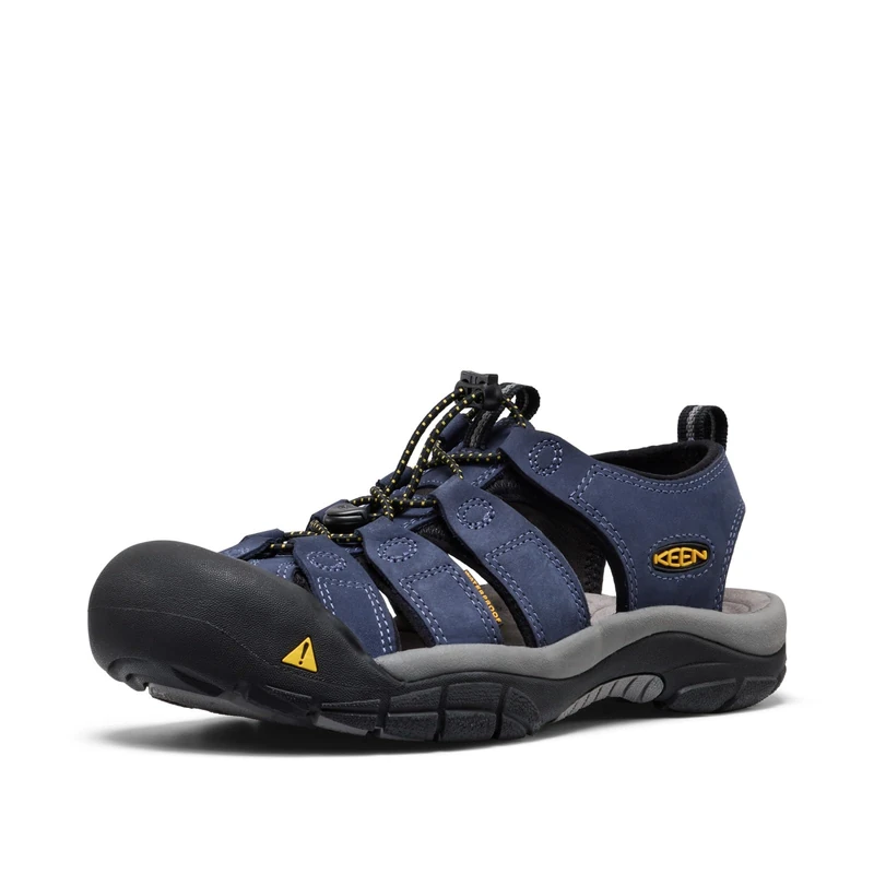 KEEN Men's Newport Closed Toe Comfortable Durable Leather Water Sandals, Naval Academy, 6