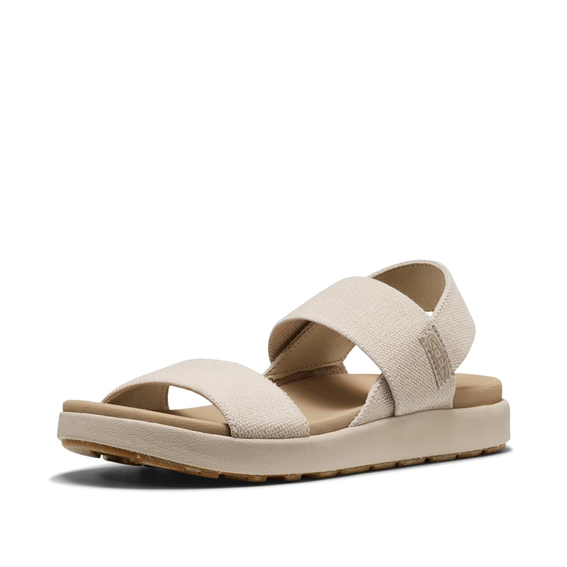 KEEN Women's Elle Backstrap Casual Platform Open Toe Wedge Sandals, Birch/Safari, 3.5