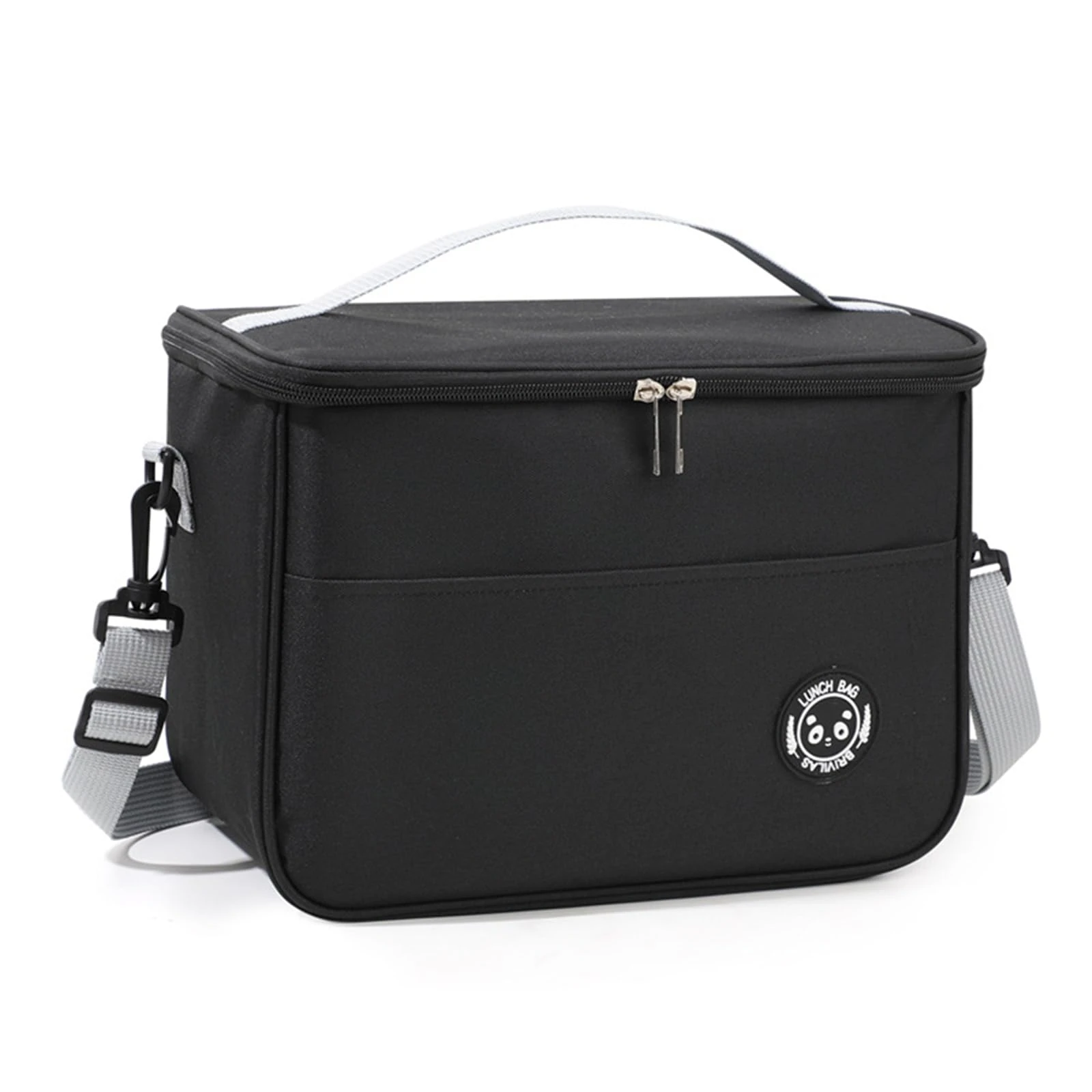 12.7L Family Picnic Cooler Thermal Lunch Cooling Bag for Work Beach Picnic Camping Keep Food Warm or Cold Insulated Cooling Bag for Camping,BBQ,Family,Car and Outdoor Activities （Black）